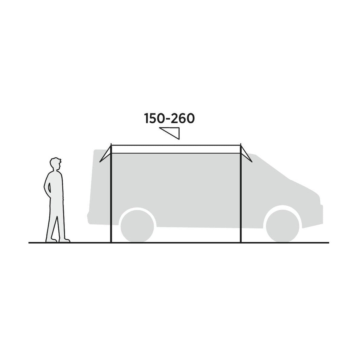 Easy Camp Voss Campervan Canopy Sun Shade (150-260cm Height)