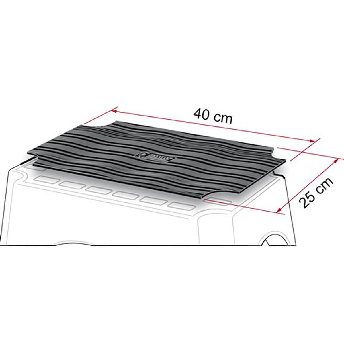 Fiamma Step Mat Black - Anti-Slip Mat for Fiamma Steps in Caravans/Motorhomes