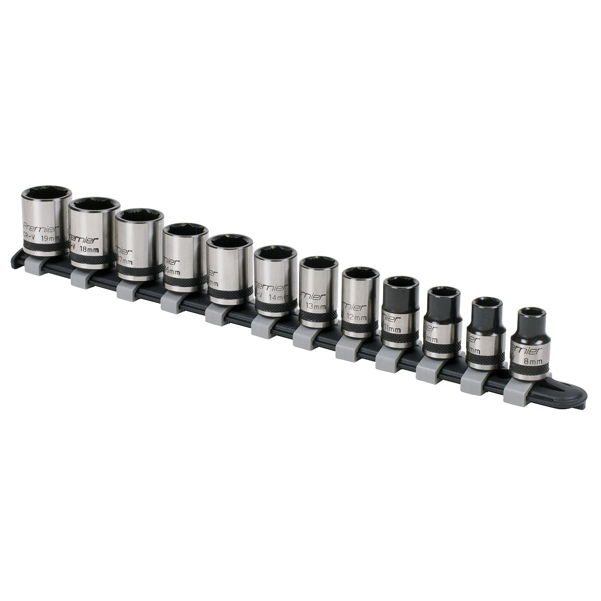 Sealey Premier Black Premier Black Lock-OnSocket Set 3/8"Sq Drive 12pc AK2741B