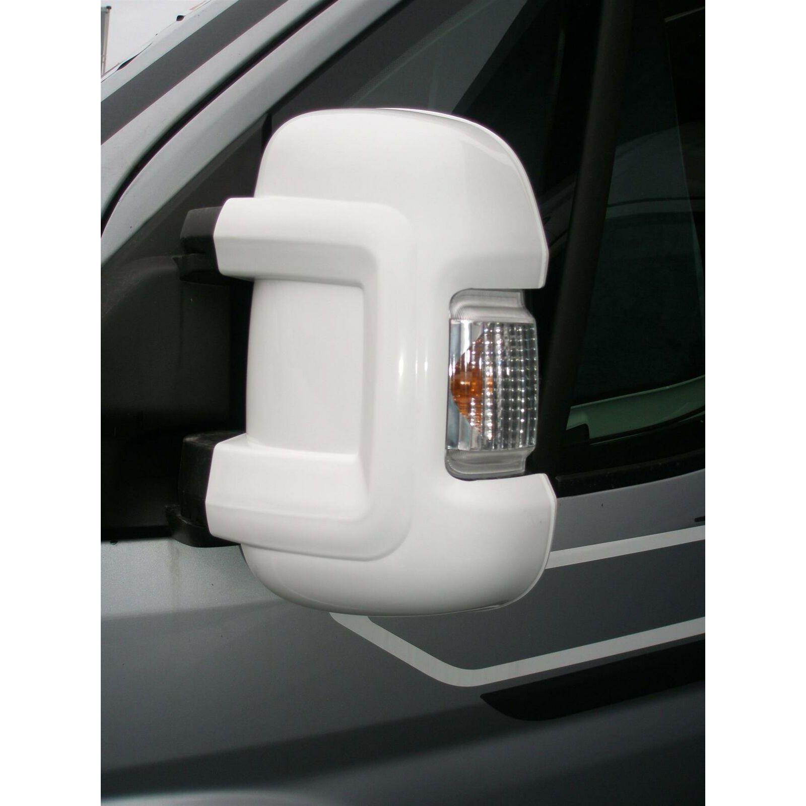 Milenco Van Mirror Protectors White fits Fiat Ducato Peugeot Boxer Citroen Relay