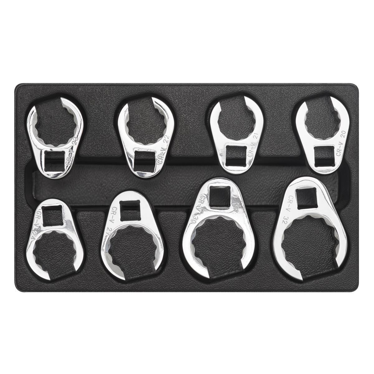 Sealey Crow's Foot Spanner Set 8pc 1/2"Sq Drive Metric AK5981