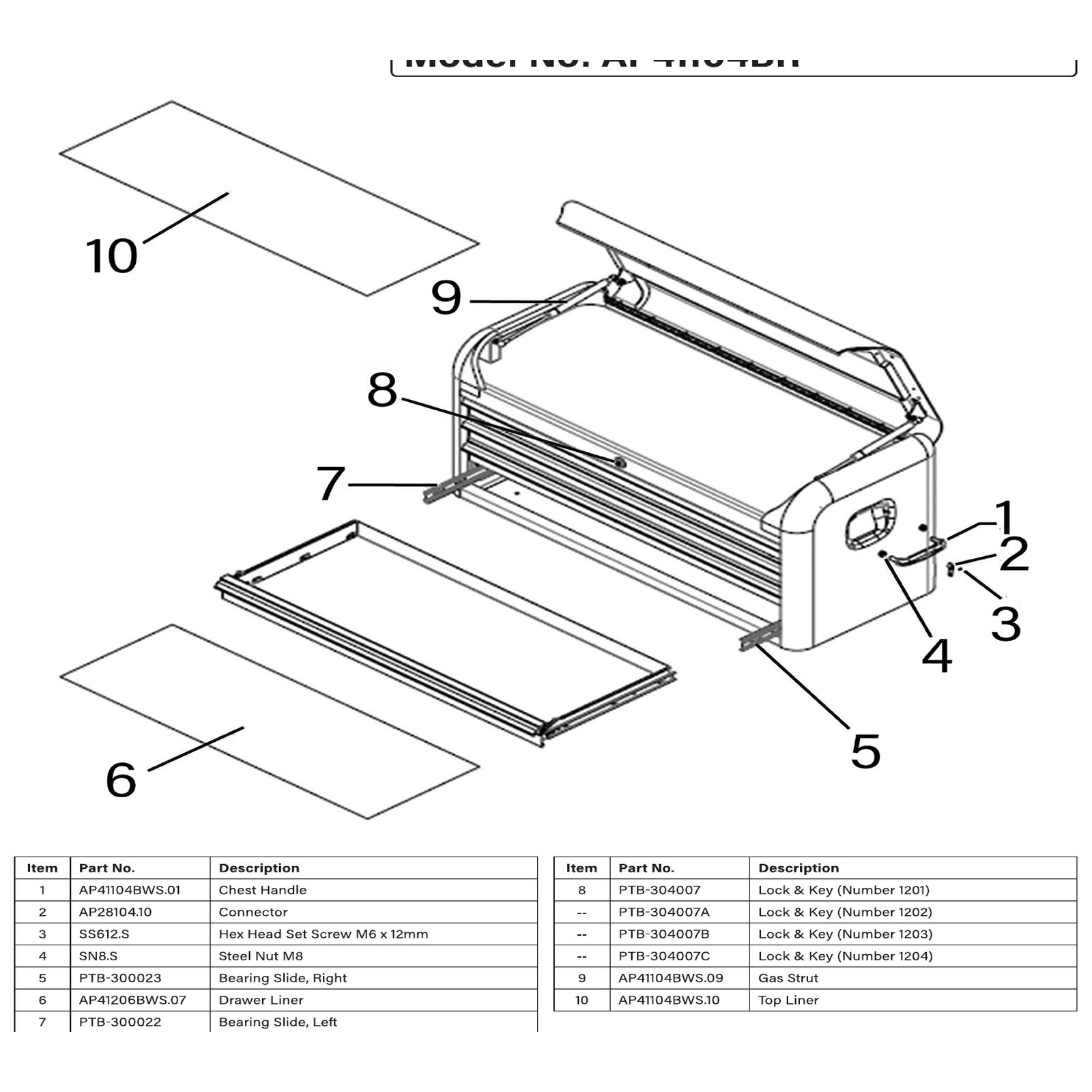 Sealey Bearing slide (l) PTB-300022