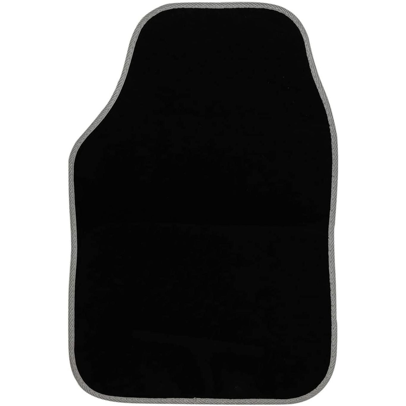 Streetwize Standard Universal Mat Set - Velour - Black/Silver Binding - 4 Piece