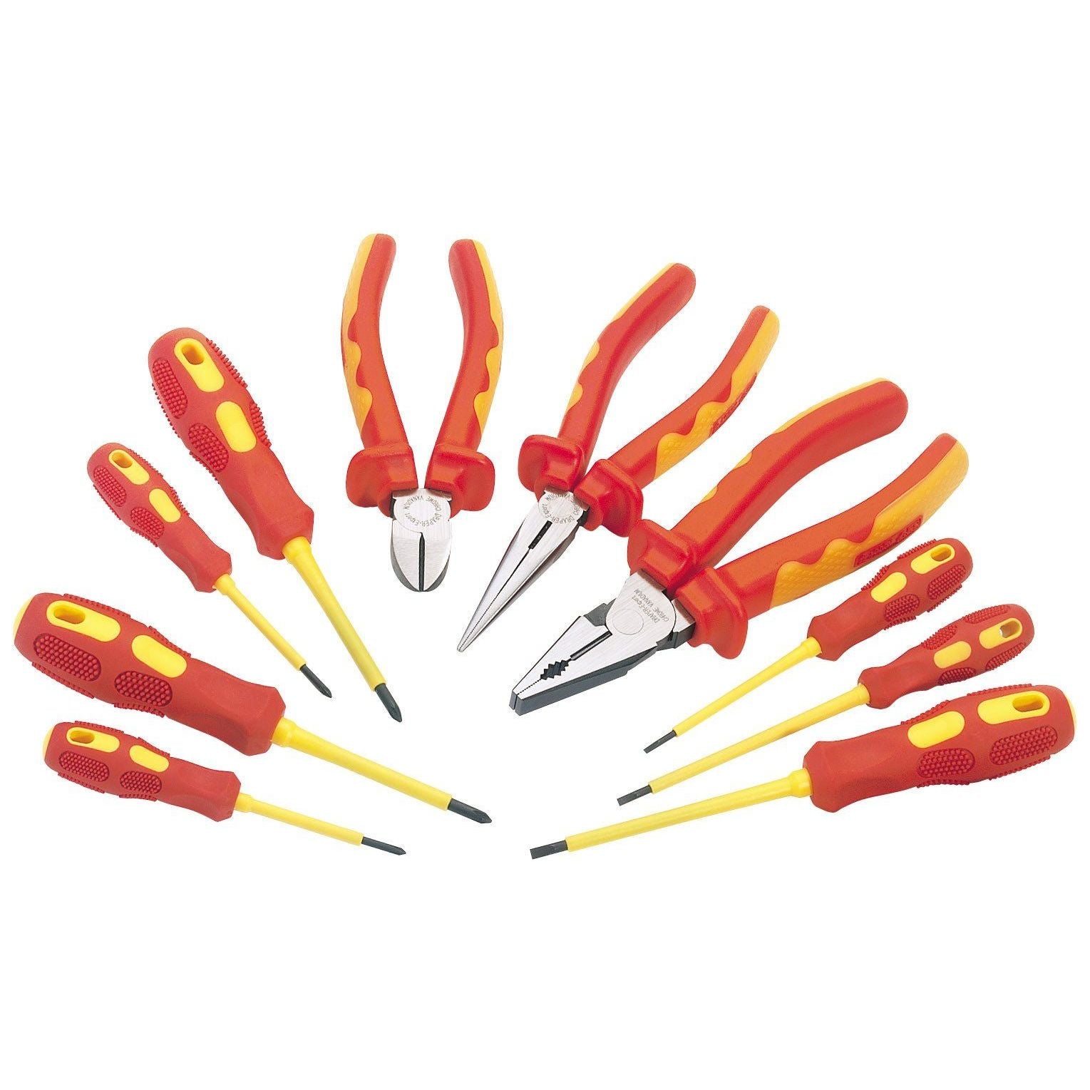 Draper VDE Approved Fully Insulated Pliers and Screwdriver Set (10 Piece) 71155