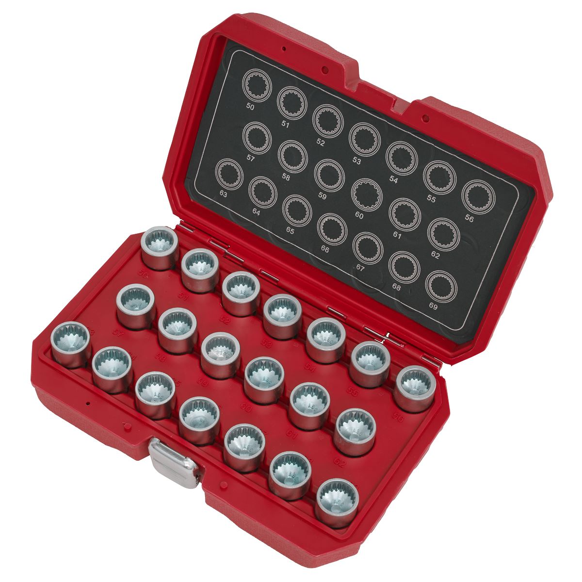 Sealey Locking Wheel Nut Key Set 20pc Porsche SX221