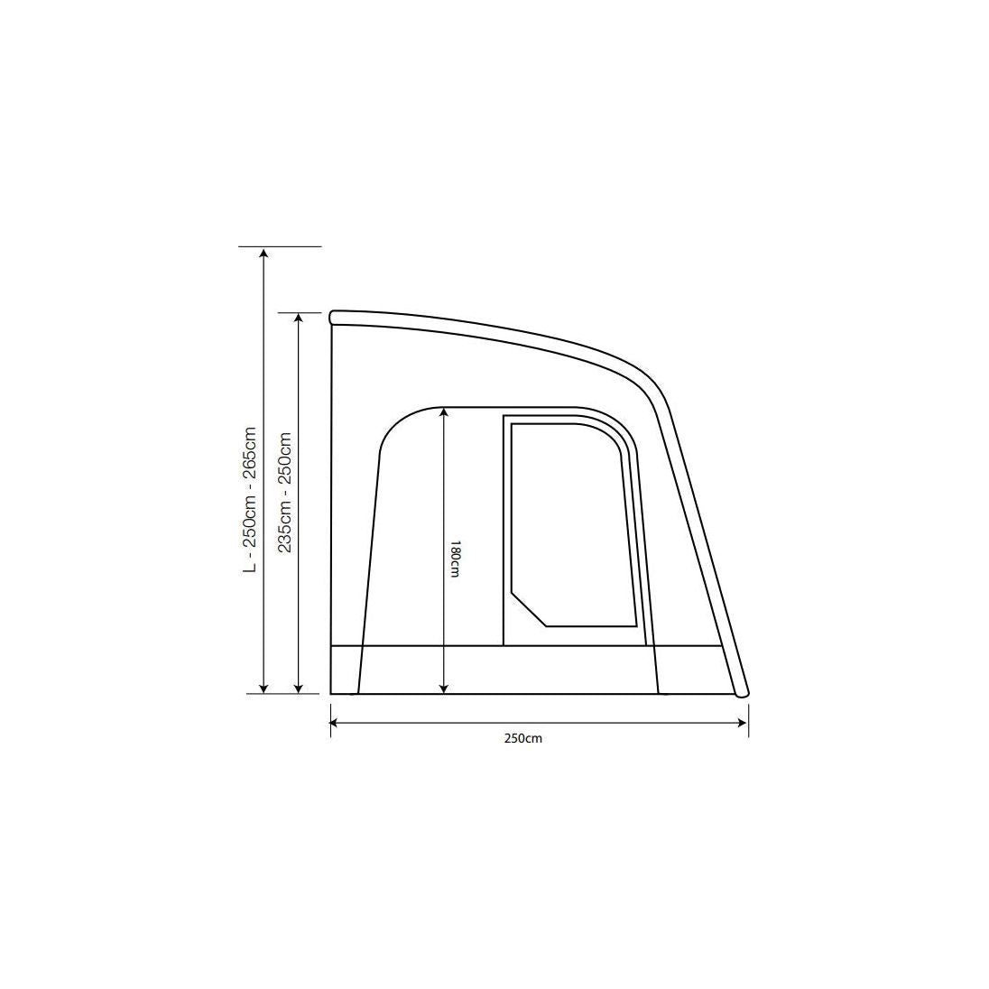 Outdoor Revolution Sportlite Air 320 Caravan Awning (235-250)