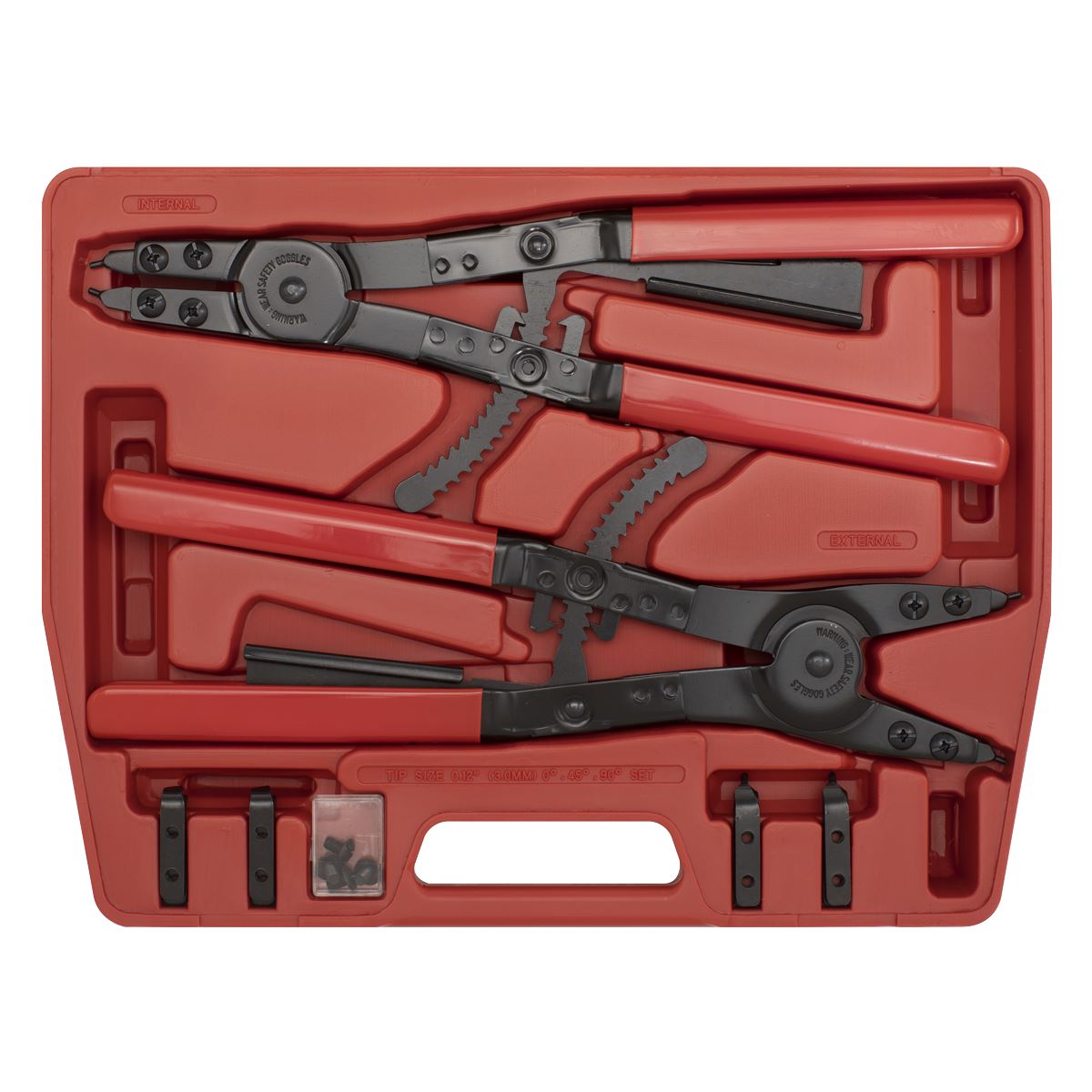 Sealey Circlip Pliers Set Internal/External 400mm Heavy-Duty