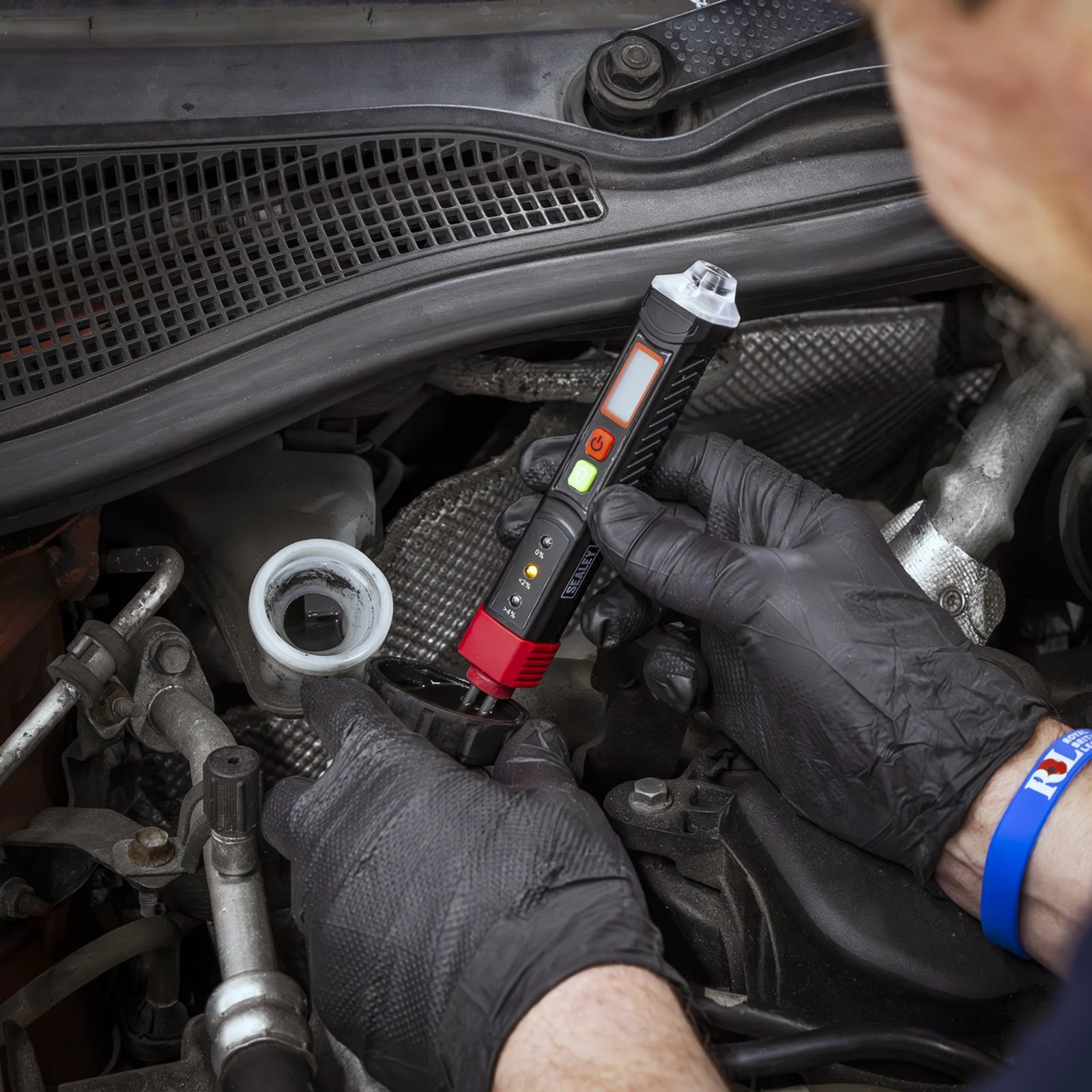 Sealey 2-In-1 Brake Fluid Tester & Tyre Pressure Gauge VS0276
