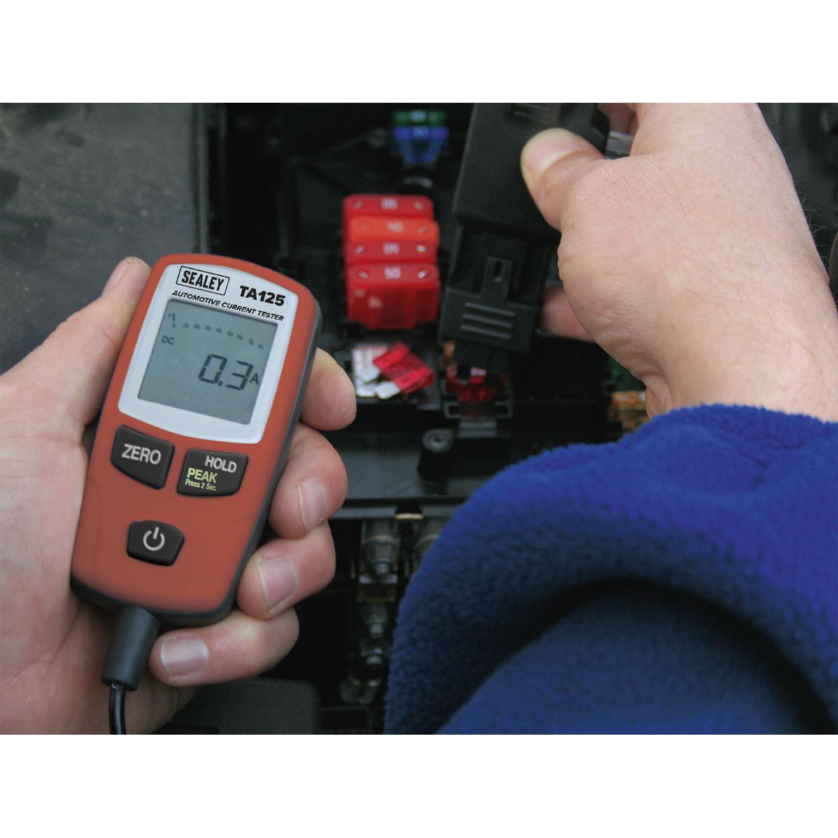 Sealey Automotive Current Tester 80A Mini Standard & Maxi Blade Fuses TA125