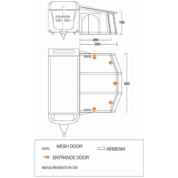 Vango Tuscany Air 500 Elements ProShield Caravan Awning