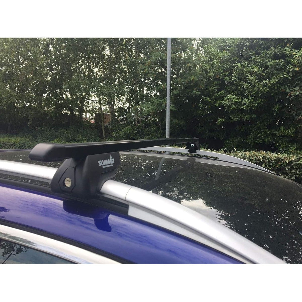 Summit SUP-830D Premium Vehicle Specific Railing Roof Bars - Steel, Locking, Set of 2