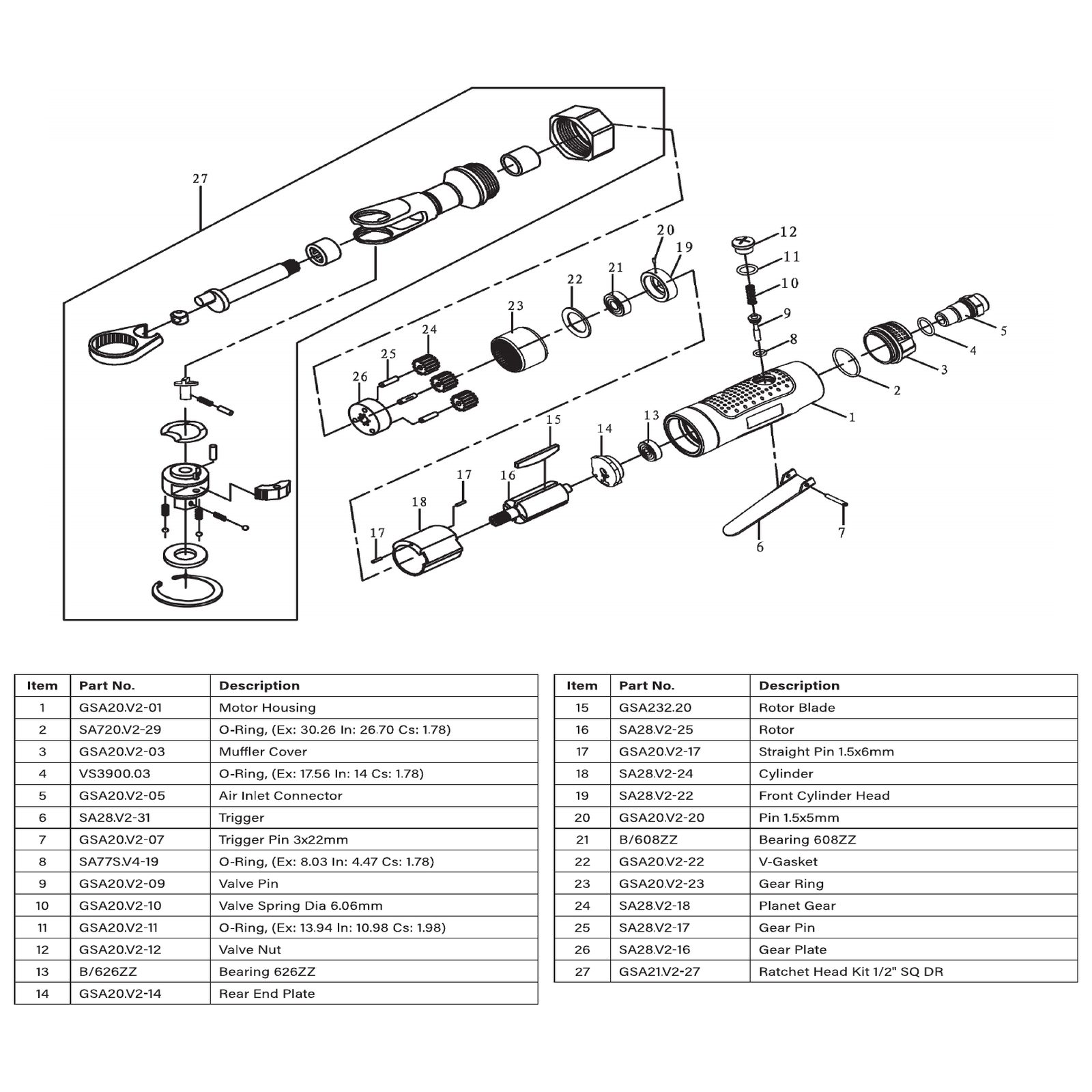 Sealey 1/2"dr impact socket 3/4" GSA21KITV2.18
