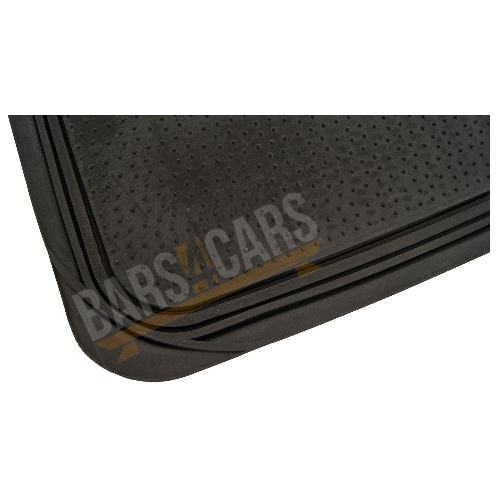 Shiney Red Metallic Checker Style Car Heavy Duty Black Rubber Set of 4 Mats Set