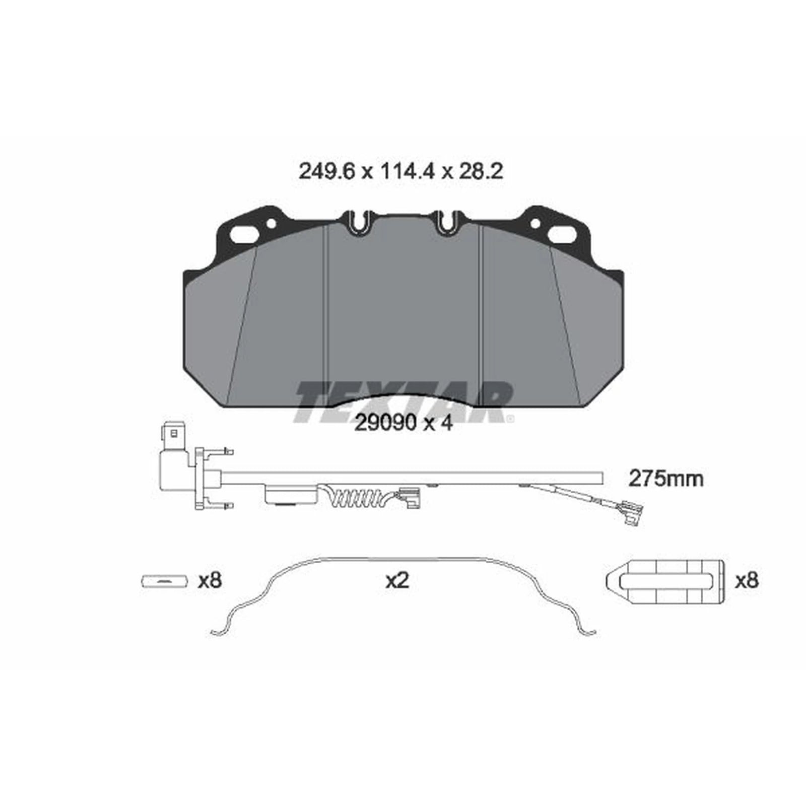 Textar Front Brake Pad Set 2909015