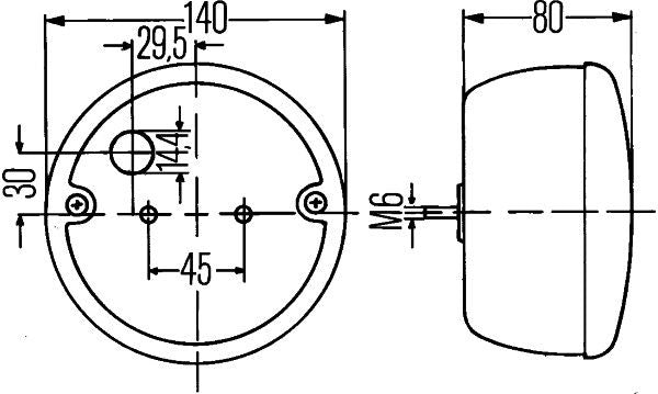 Hella Tail Light / Lamp 2SD 001 685-307