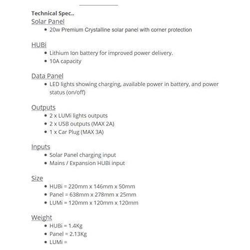 HUBi 10K Solar Panel Kit HUBI1010A