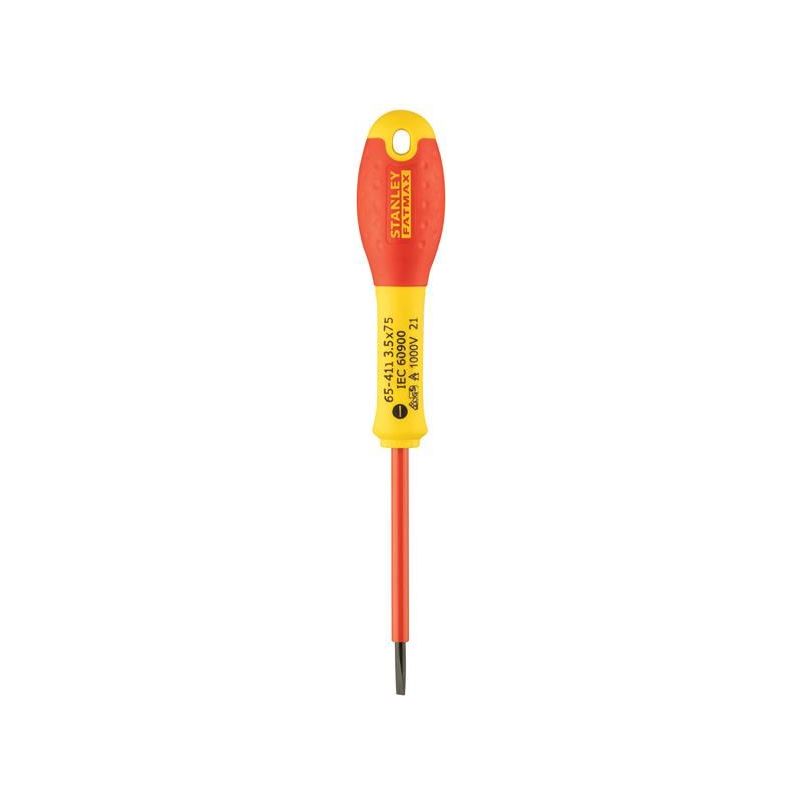 Stanley® Hand Tools FatMax® VDE Insulated Screwdriver Parallel Tip 3.5 x 75mm