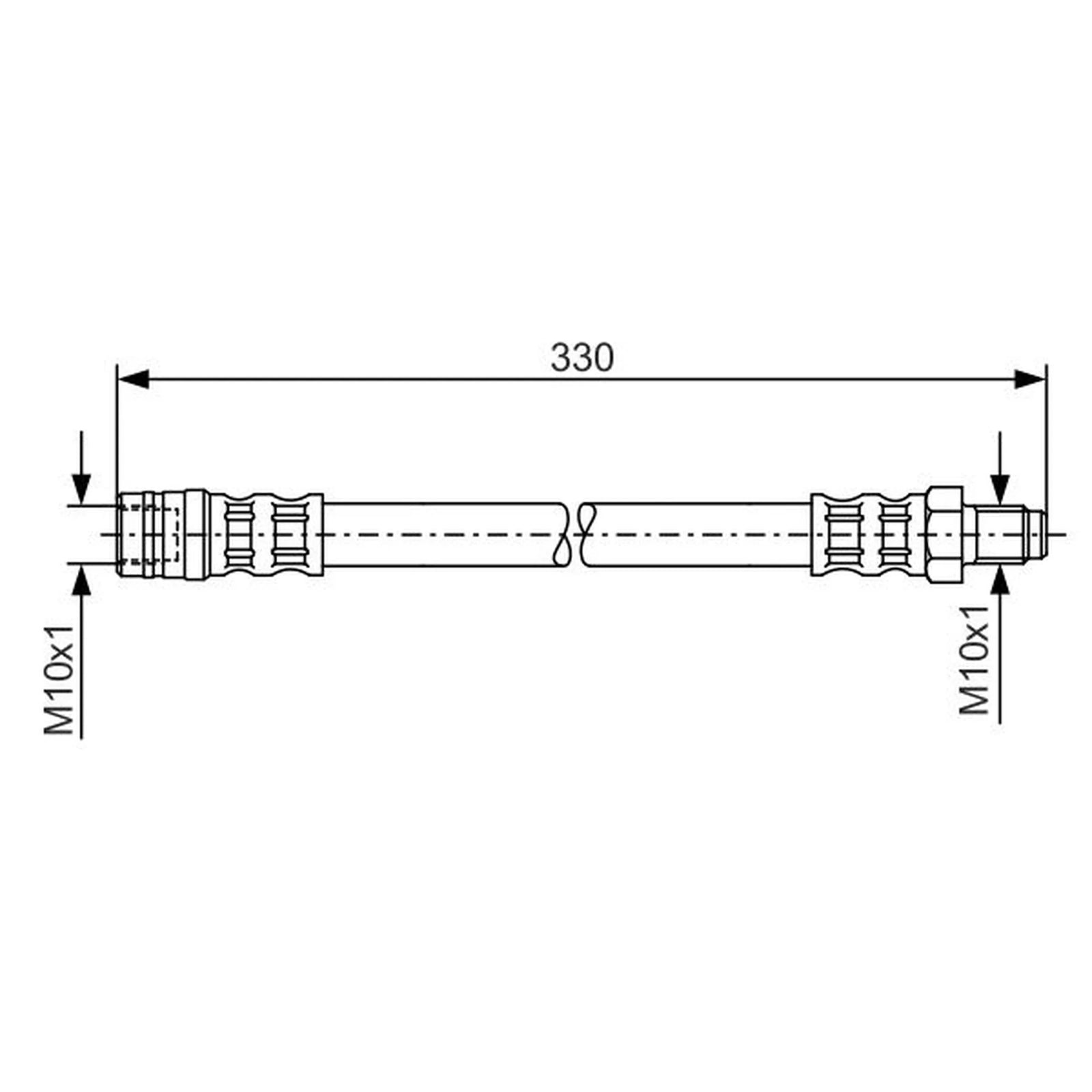 Bosch Brake Hydraulic Hose Line Rear 1 987 476 081