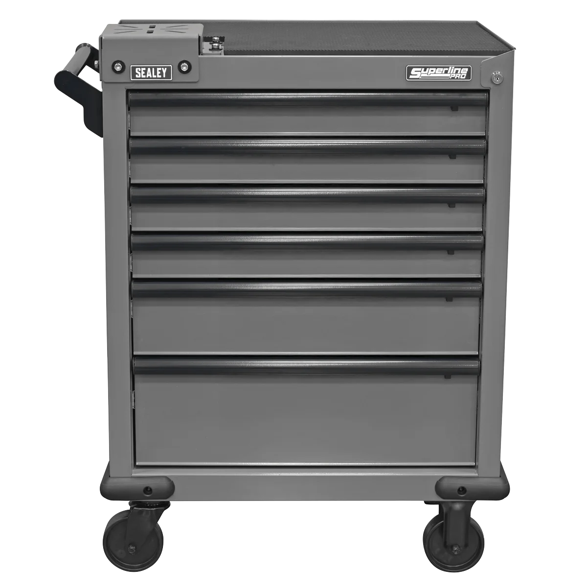 Sealey Superline PRO Rollcab 6 Drawer Tool Chest with Vice Base - Grey/Black