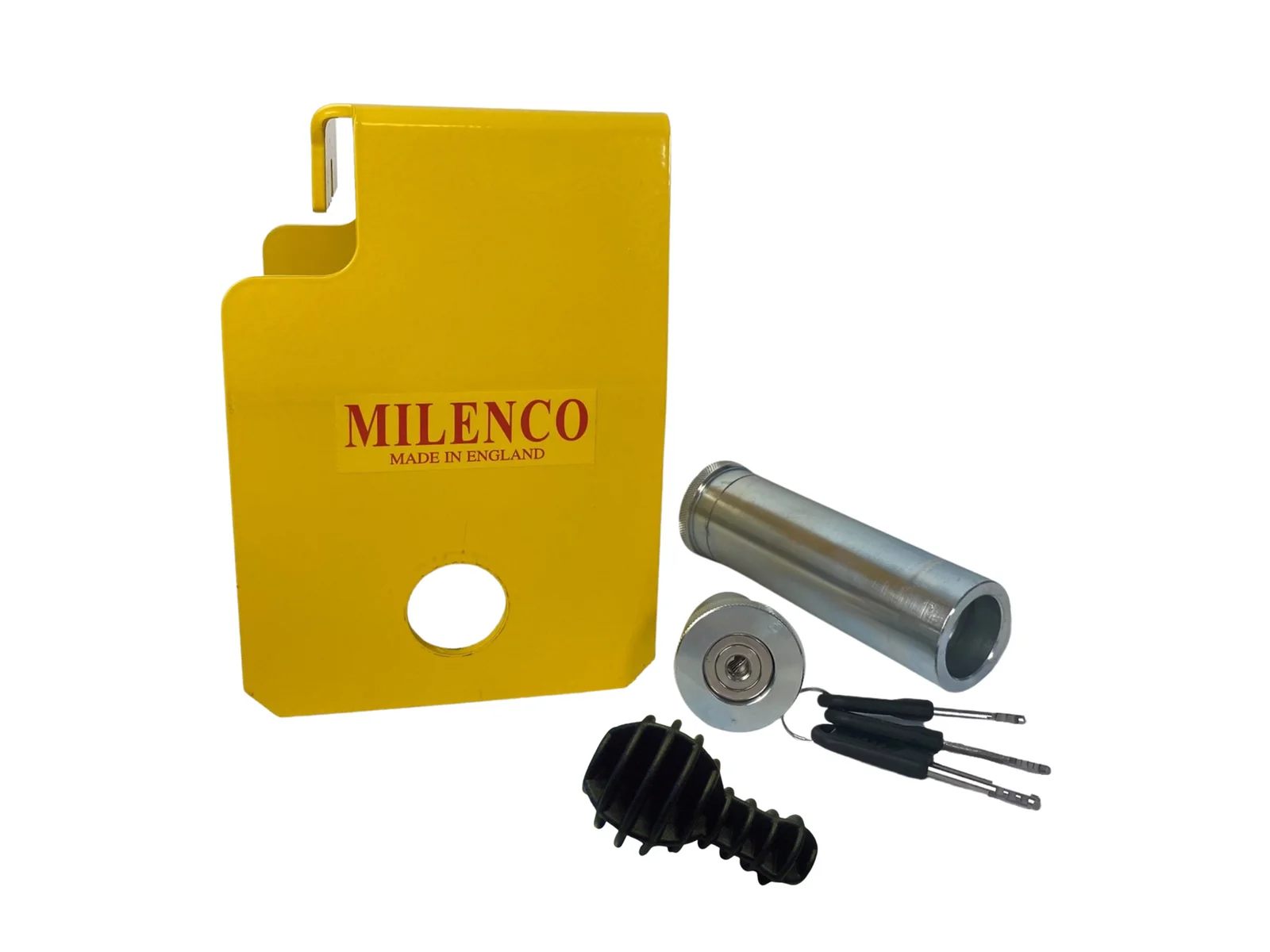 Milenco Super Heavy-Duty Knott Avonride Hitch Lock – Sold Secure Gold & Police Recommended (Carry Case, Security Ball, 3 Keys) – 2134