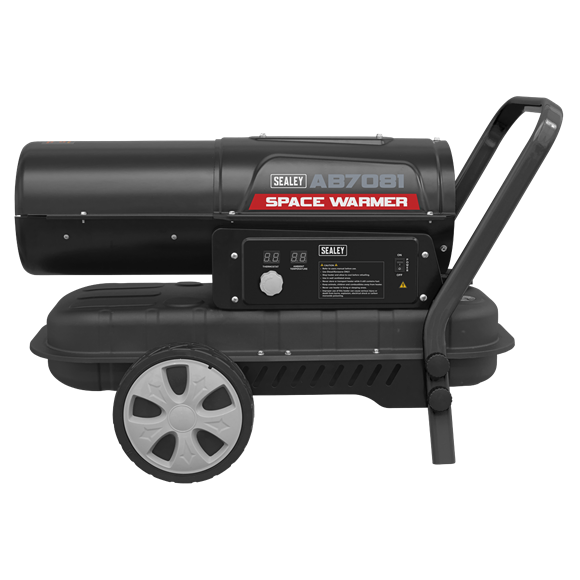 Sealey Space Warmerï Paraffin/Kerosene/Diesel Heater 70000Btu/hr with Wheels