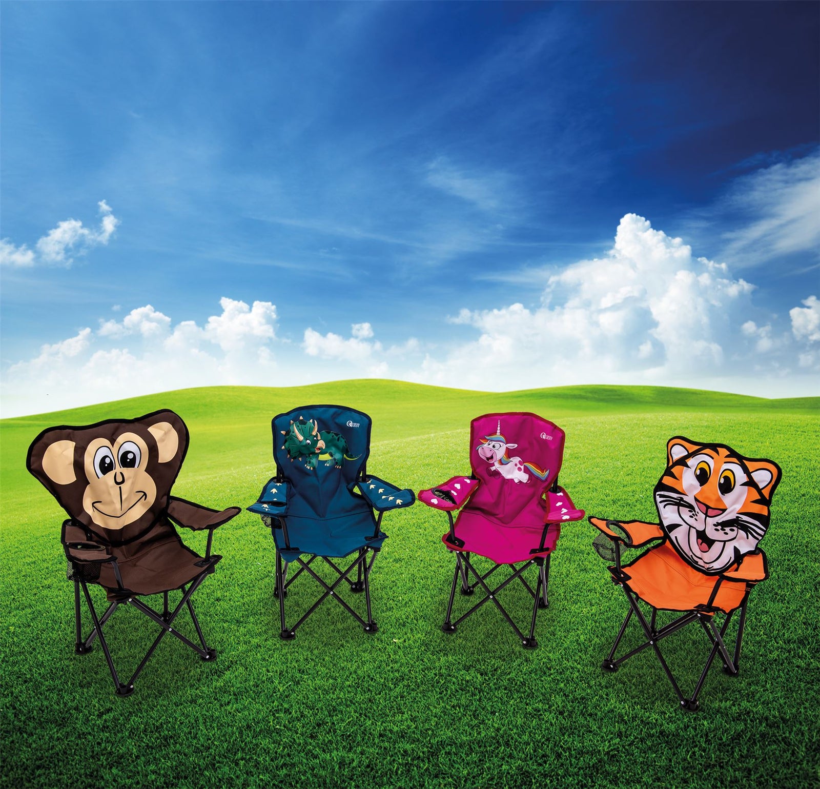 Quest Childrens fun unicorn folding chair