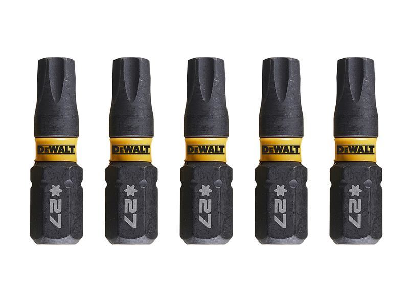 DeWALT Power Tools EXTREME FlexTORQ Bits T27 x 25mm (Pack 5)