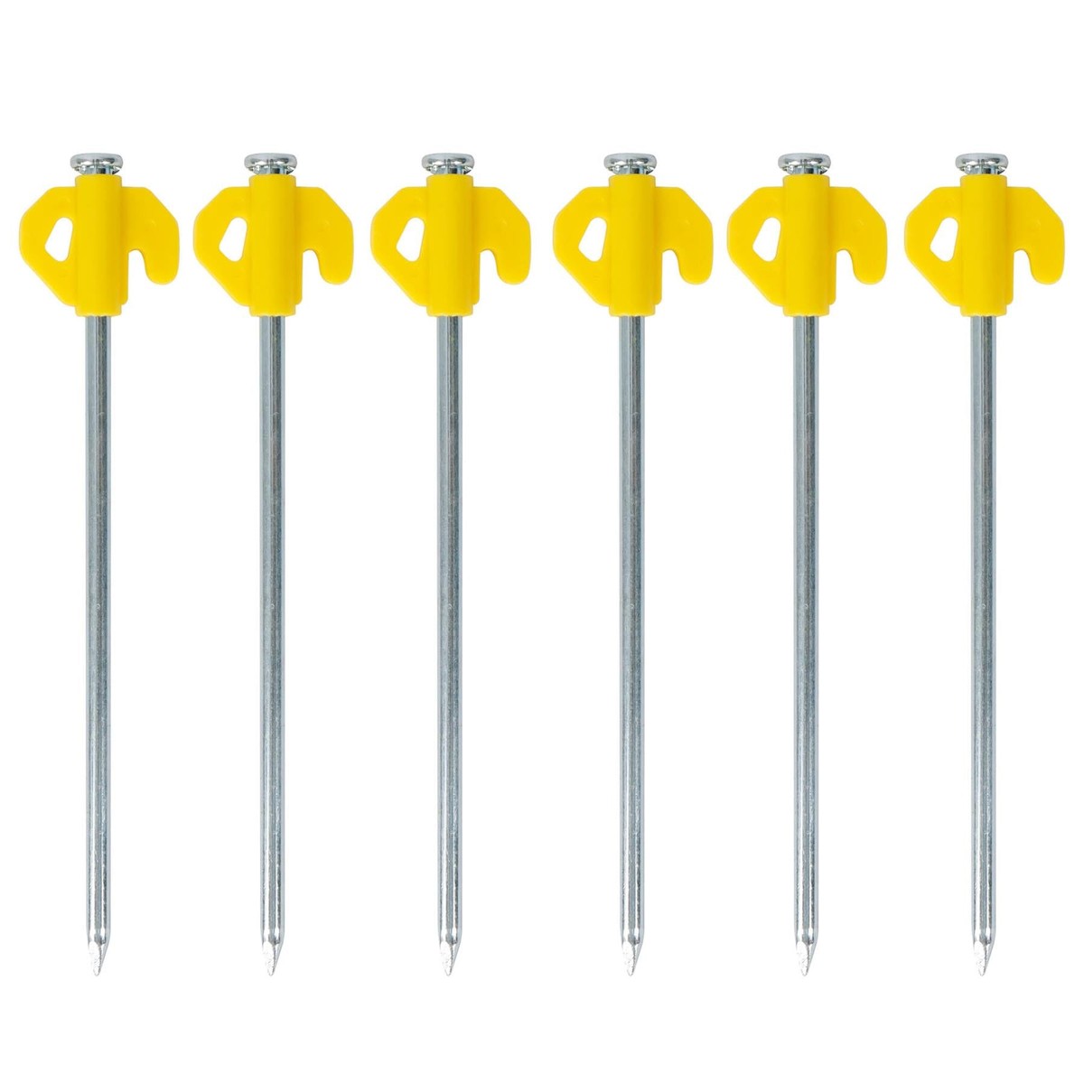 Leisurewize 21pc Ground Tent Pegs Set 6.5x205mm with Ground Hook Puller