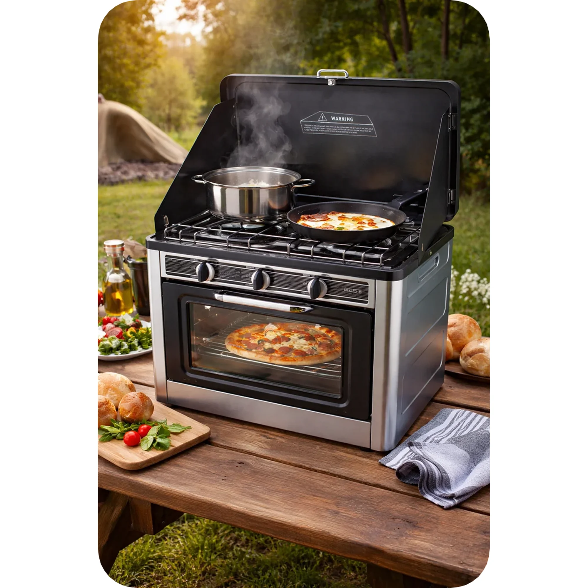 Quest Portable Camp Oven & Stove 15.8kg