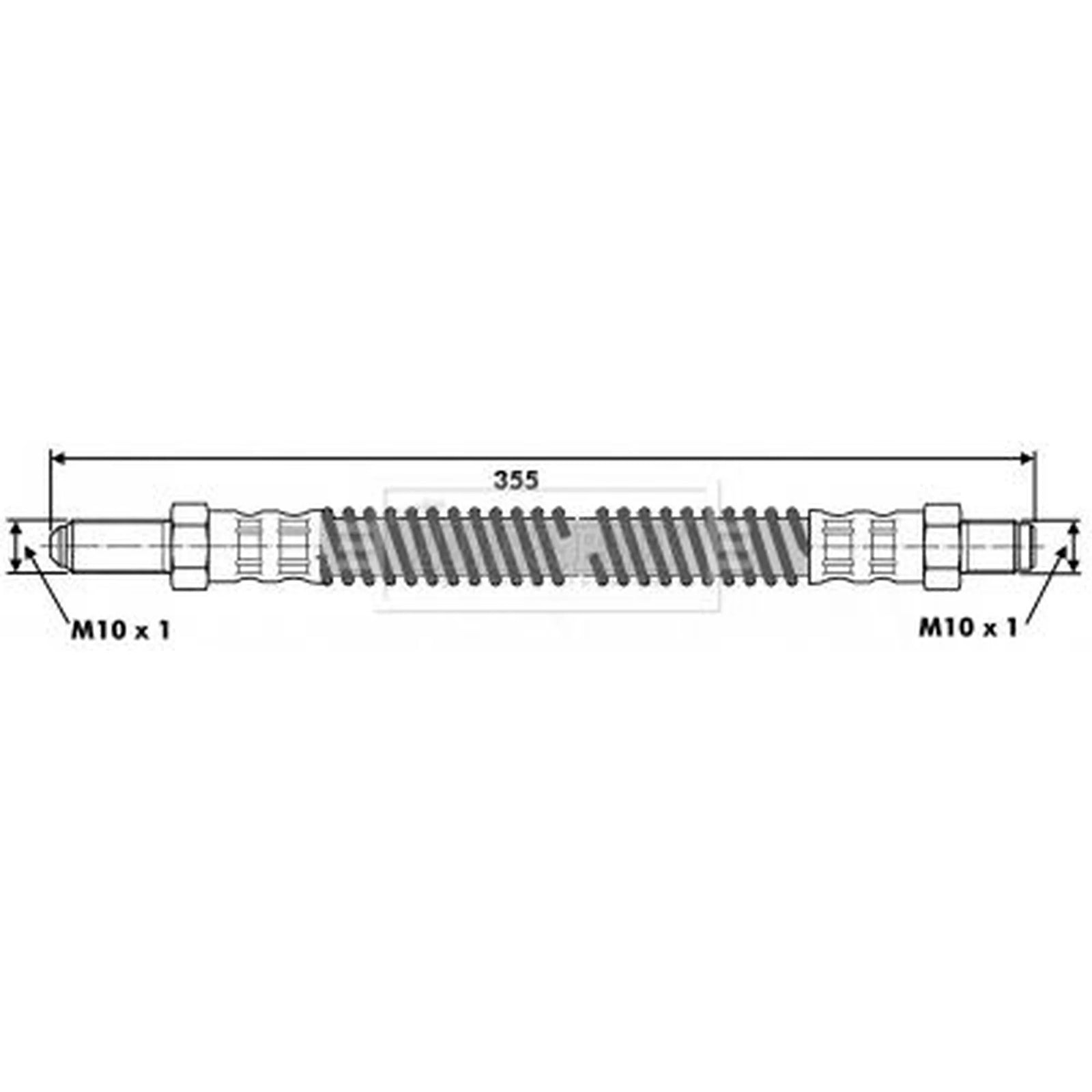 Borg & Beck Brake Hydraulic Hose Line Rear Right BBH6389