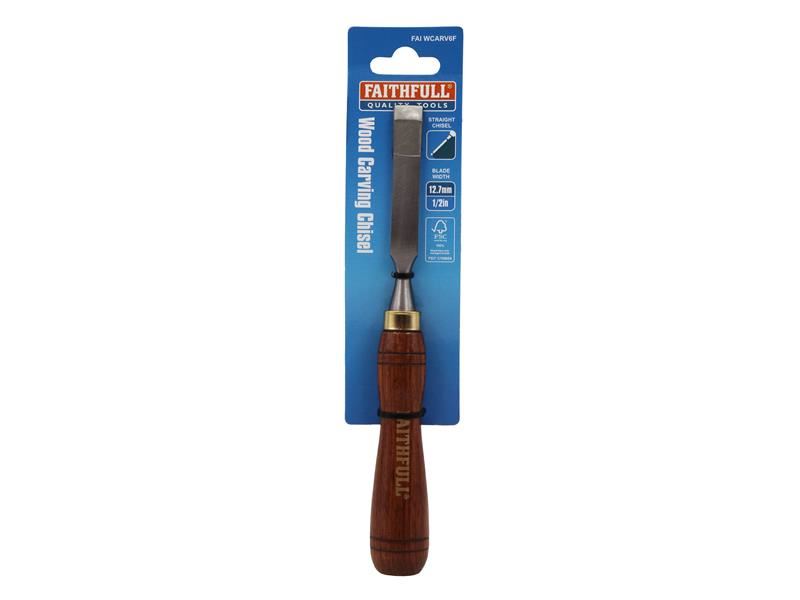 Faithfull FSC Straight Chisel Carving Chisel 12.7mm (1/2in)