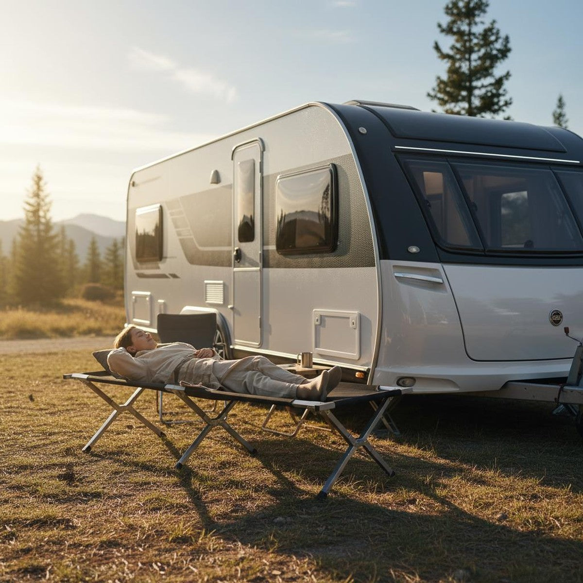 Leisurewize Aluminium Camping Bed Foldable Raised Camp Bed -120kg