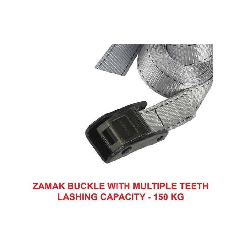 Master Lock Lashing Strap with Metal Buckle, Grey 5m 150kg (Single)