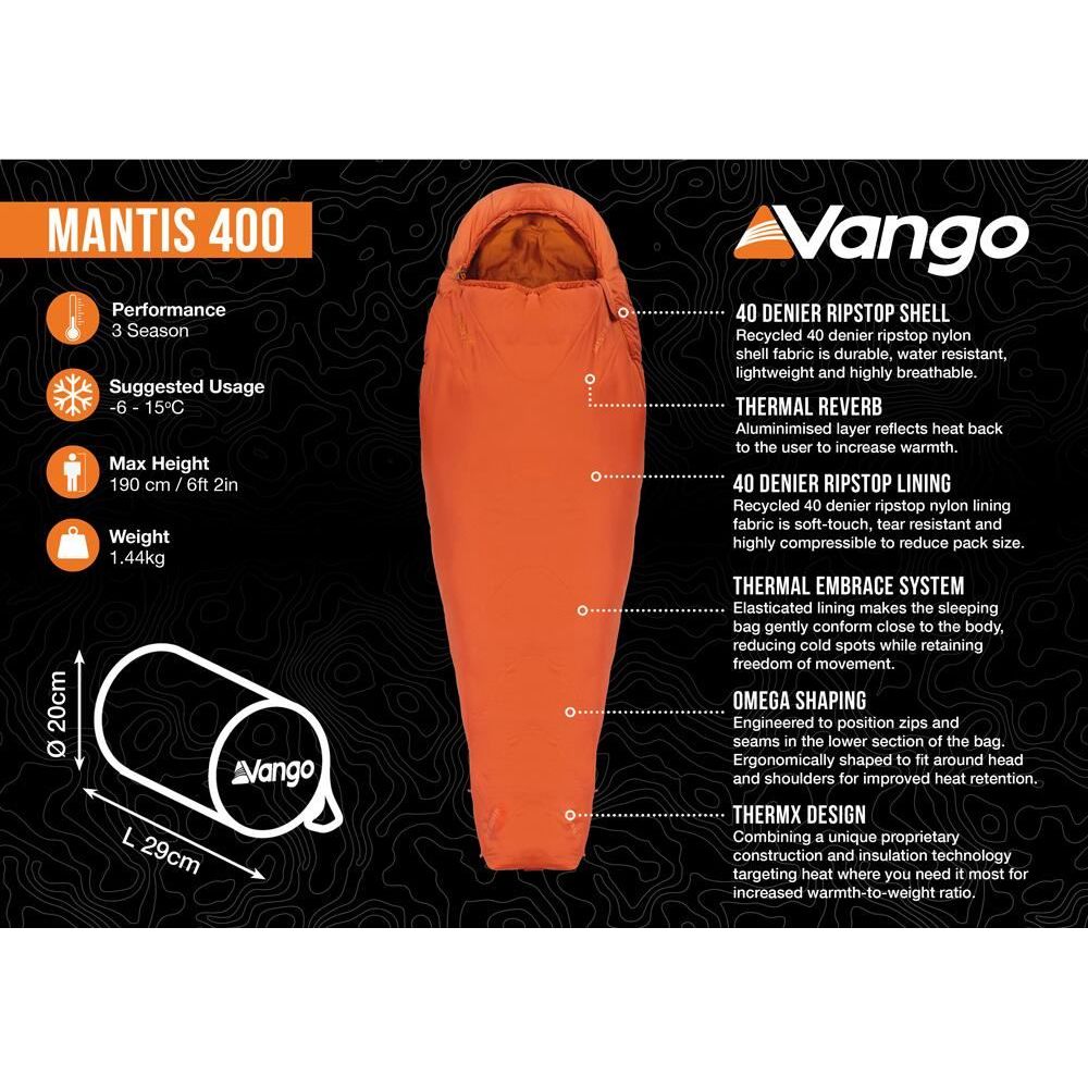 Vango Mantis 400 Sleeping Bag Harissa