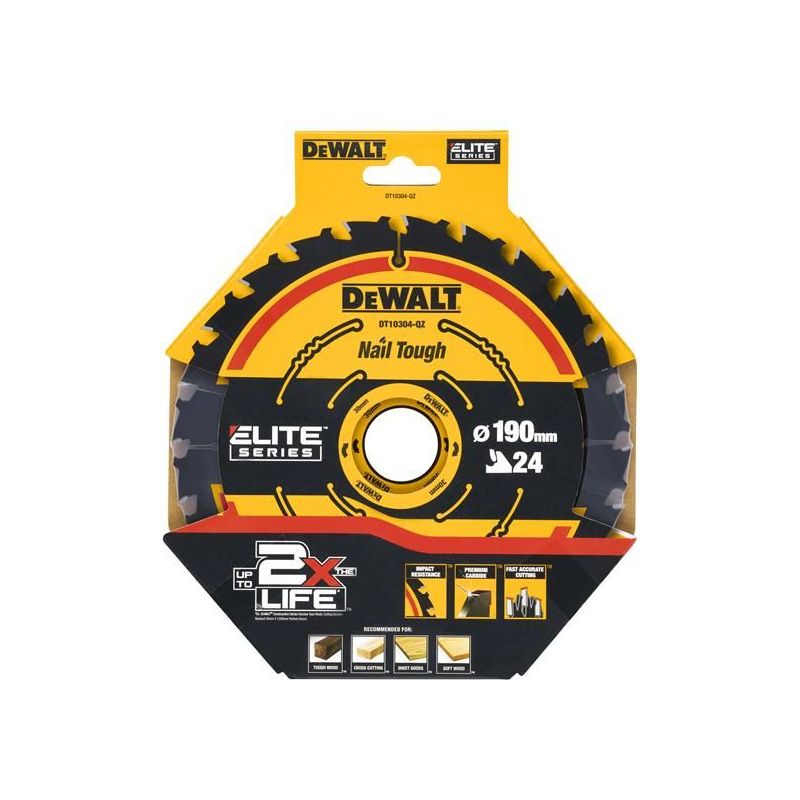 Dewalt Power Tools ELITE™ Series Framing Circular Saw Blade 190 x 30mm x 24T