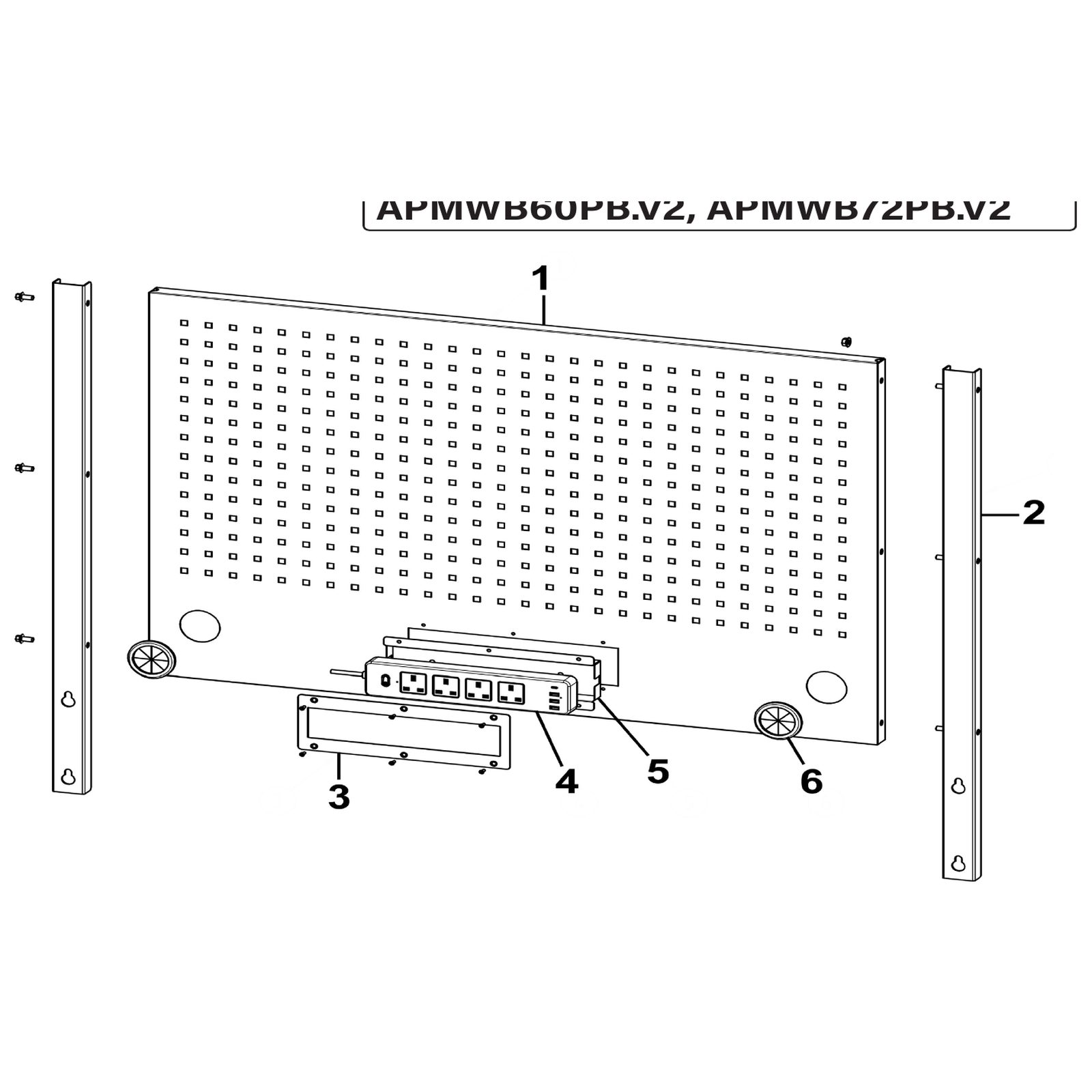 Sealey Pegboard APMWB60PB-01