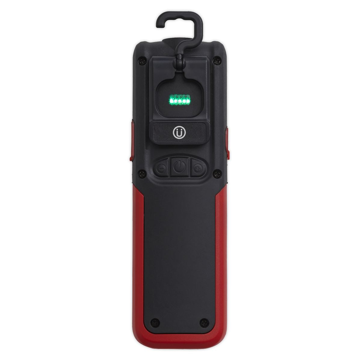Sealey LED318 Rechargeable Inspection Lamp 5W COB + 3W LED + Power Bank Red