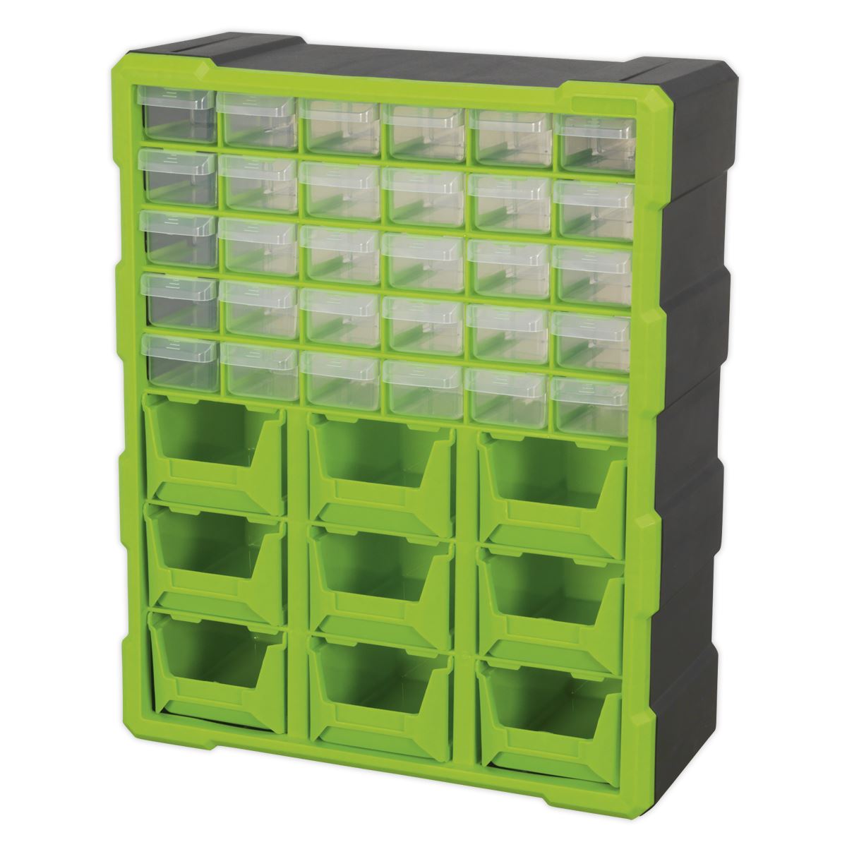 Sealey Cabinet Box 39 Drawer Hi-Vis Green/Black APDC39HV