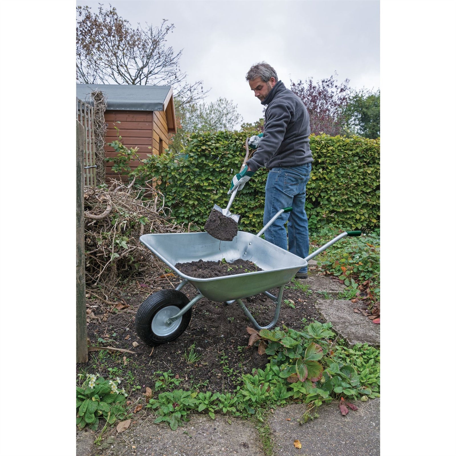 Draper Galvanised Wheelbarrow, 65L 31619
