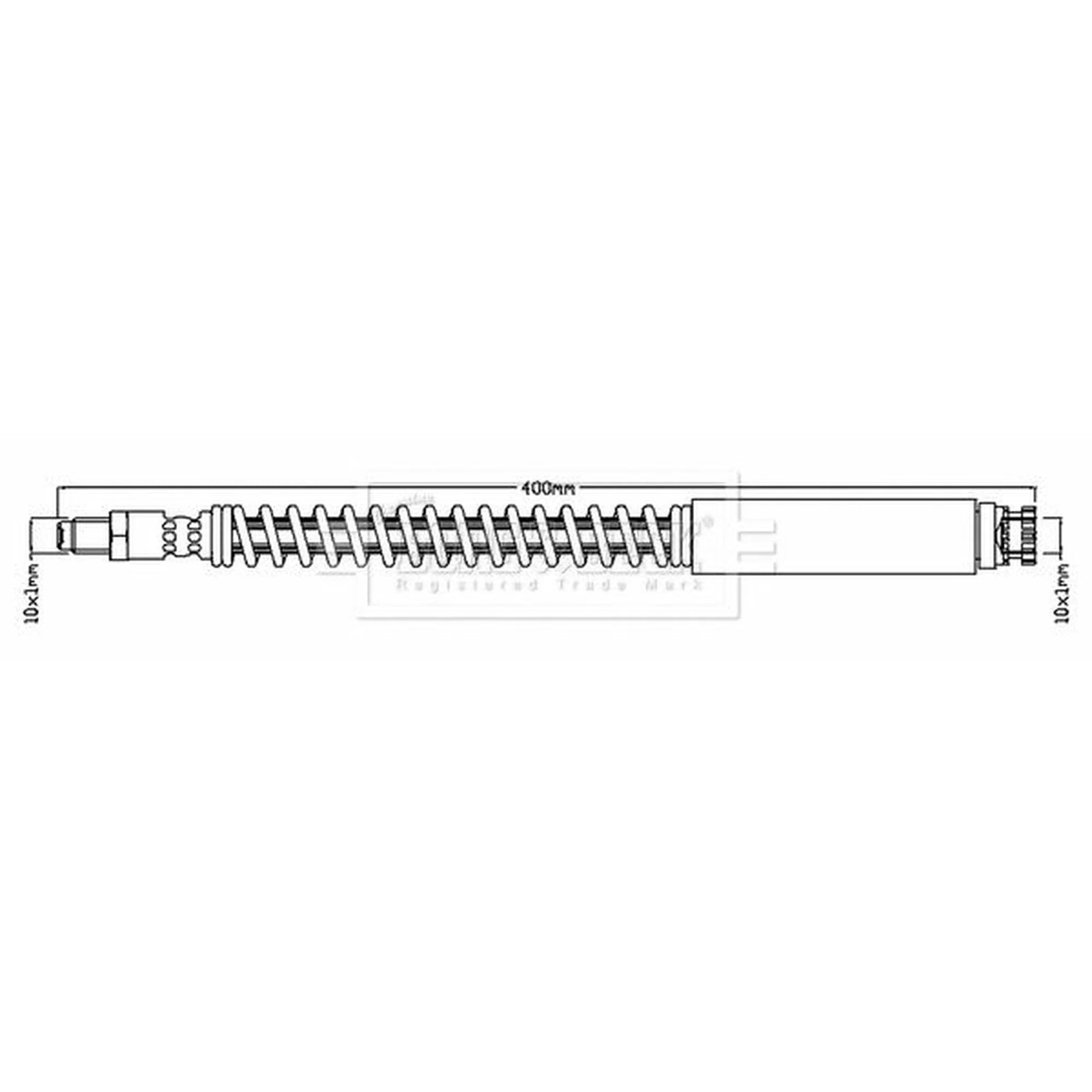 Borg & Beck Brake Hydraulic Hose Line Rear Left BBH7323