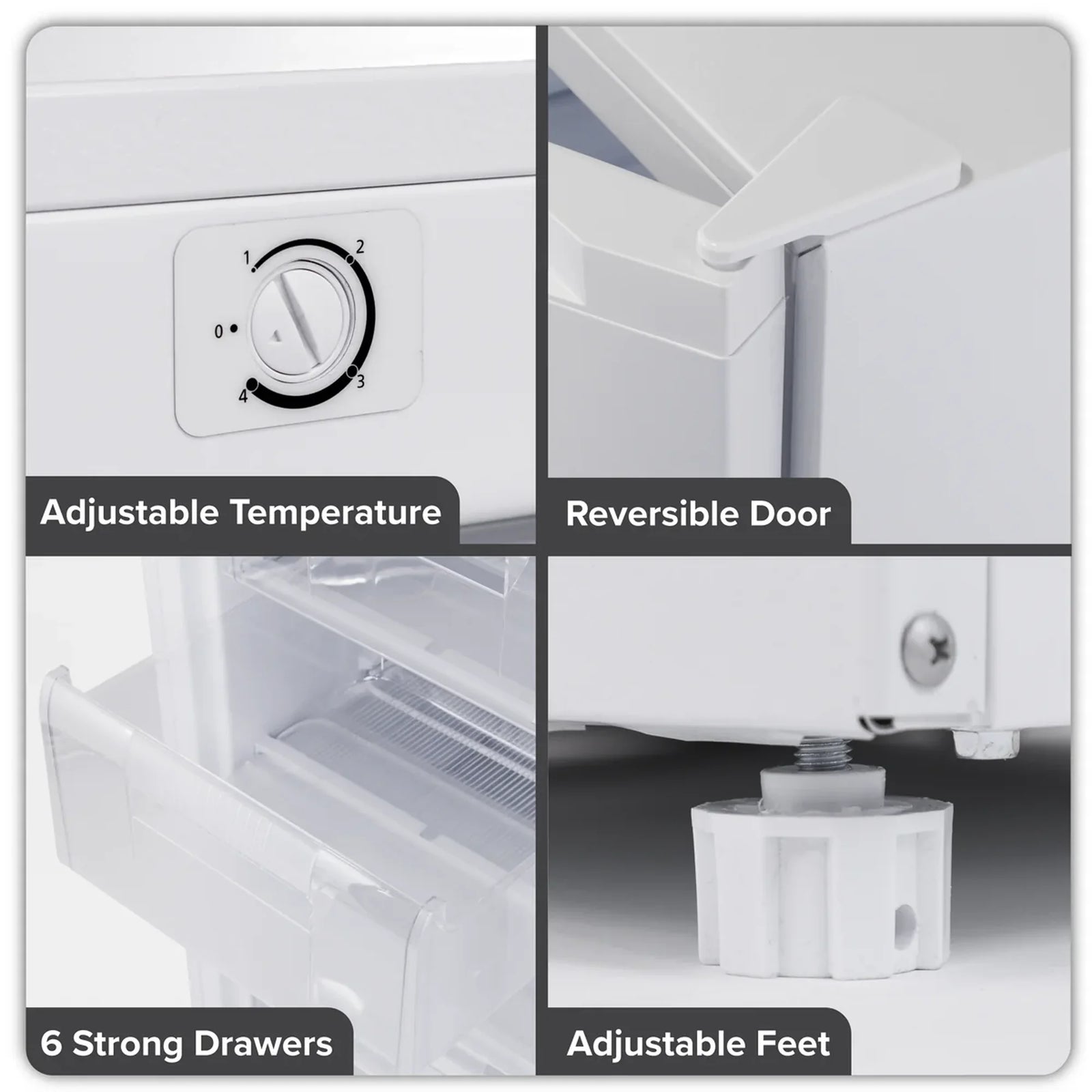 Sealey Freestanding Tall Freezer 177L Capacity White