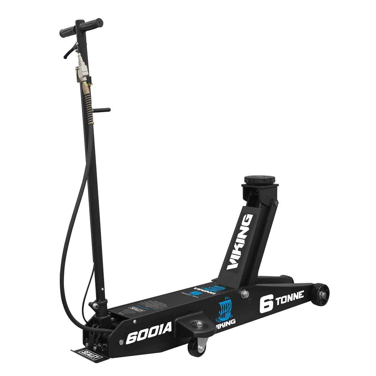 Sealey Trolley Jack 6001A 6 Tonne Long Reach Air/Manual Operation