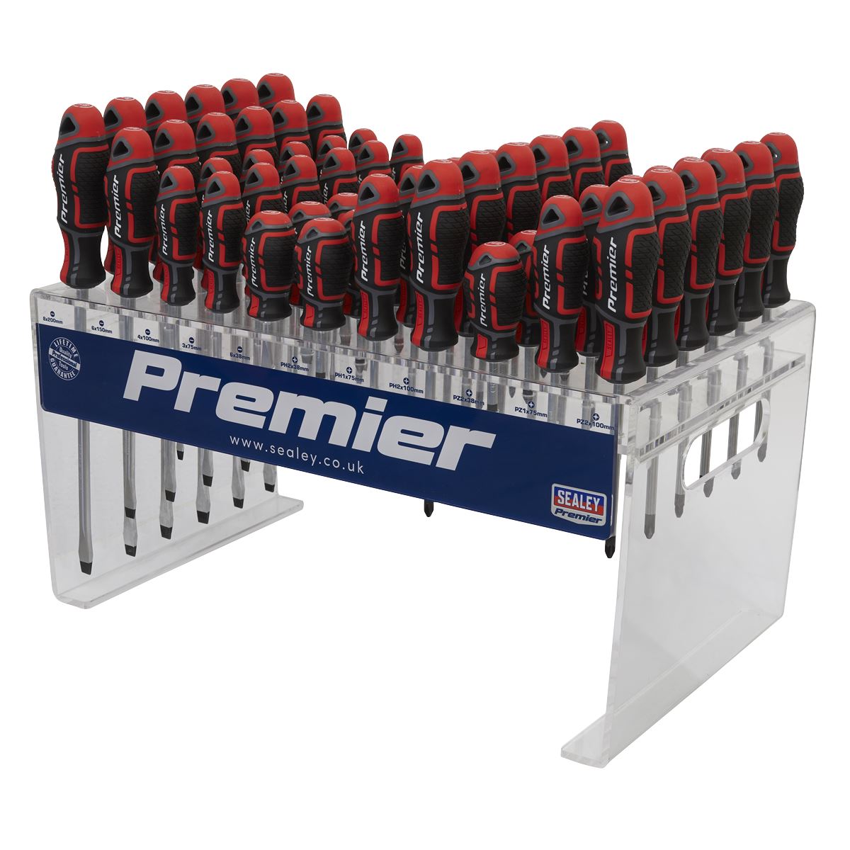 Sealey Premier Premier GripMAX Individual Screwdrivers Countertop Display 66pc