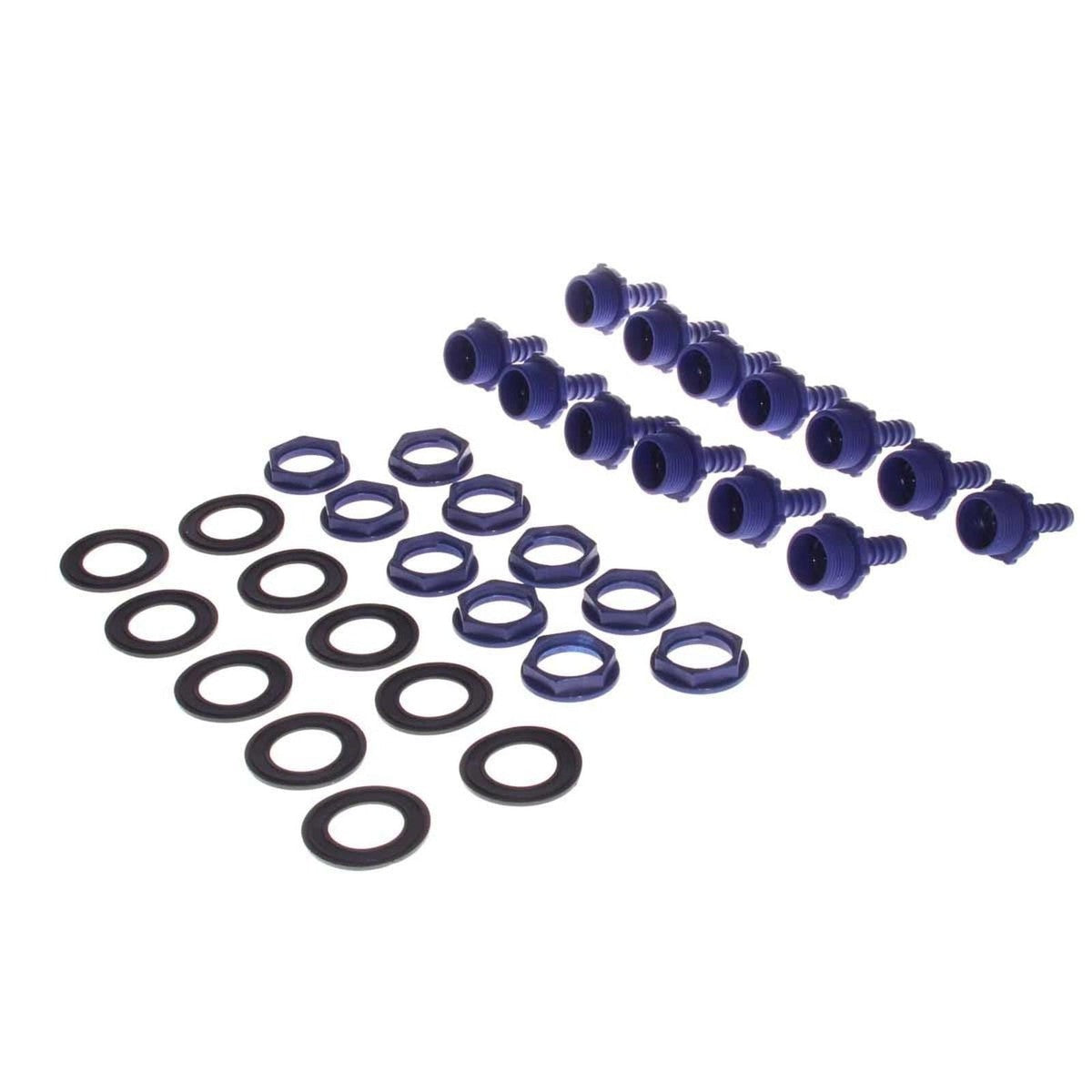 Plastic 10mm Straight Connector 3/4'' BSP (Pack of 10)