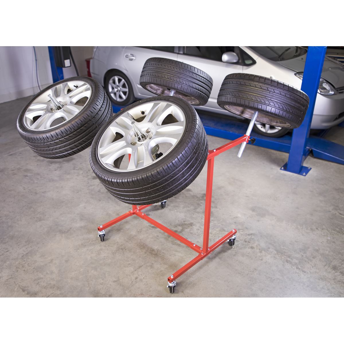 Sealey Alloy Wheel Painting/Repair Stand 4 Wheel Capacity MK71