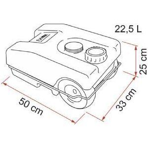 Fiamma Roll Tank 23 W (Waste) 02428A01-