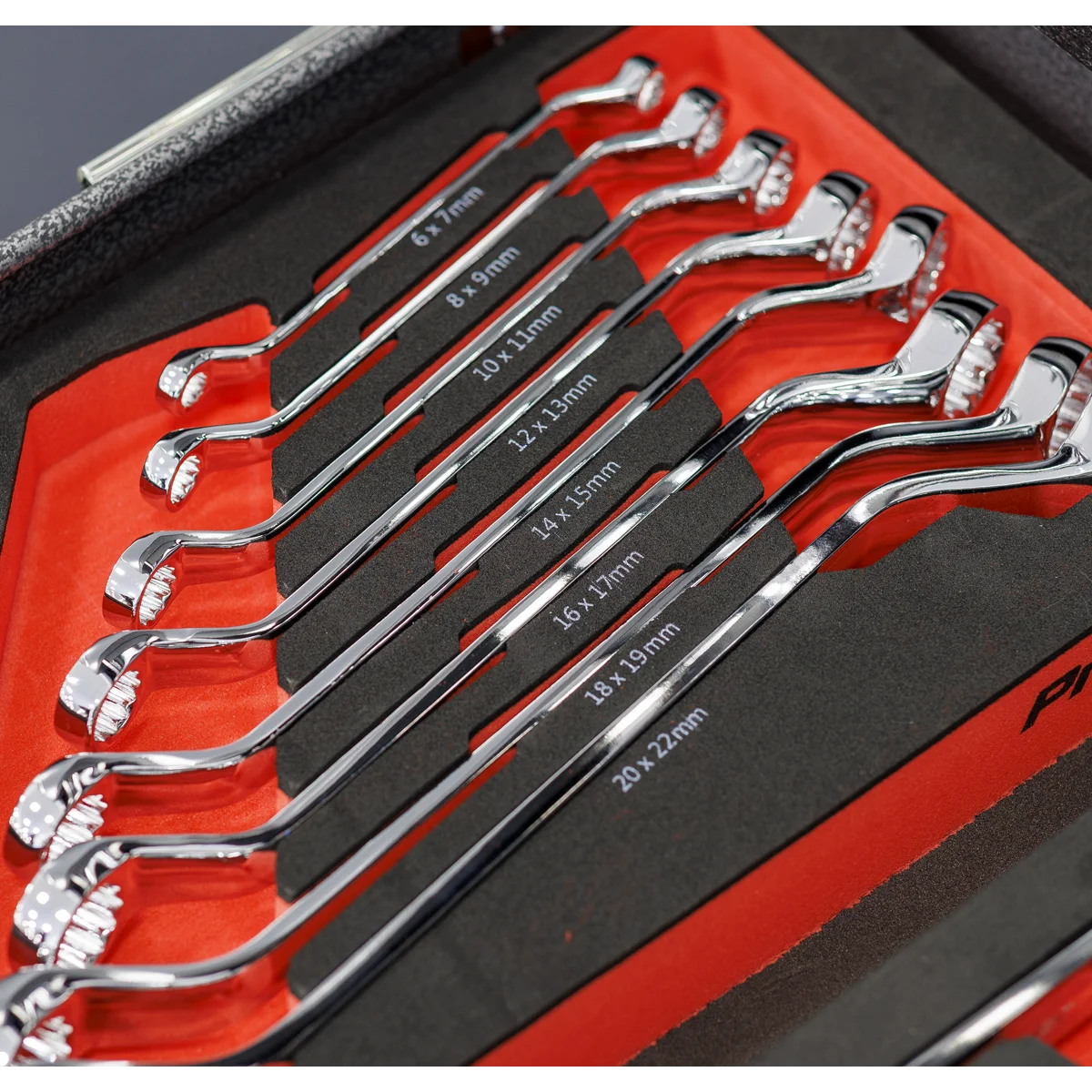 Sealey Premier Deep Offset Spanner Set 8 Piece with EVA Foam Tray