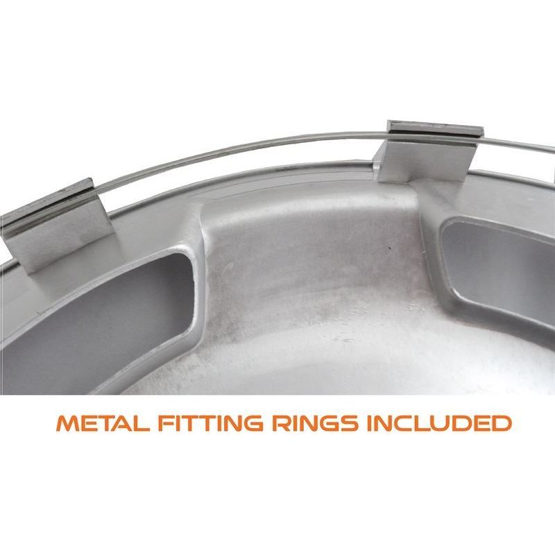 4x 14" Silver Wheel Trims / Hub Caps fits