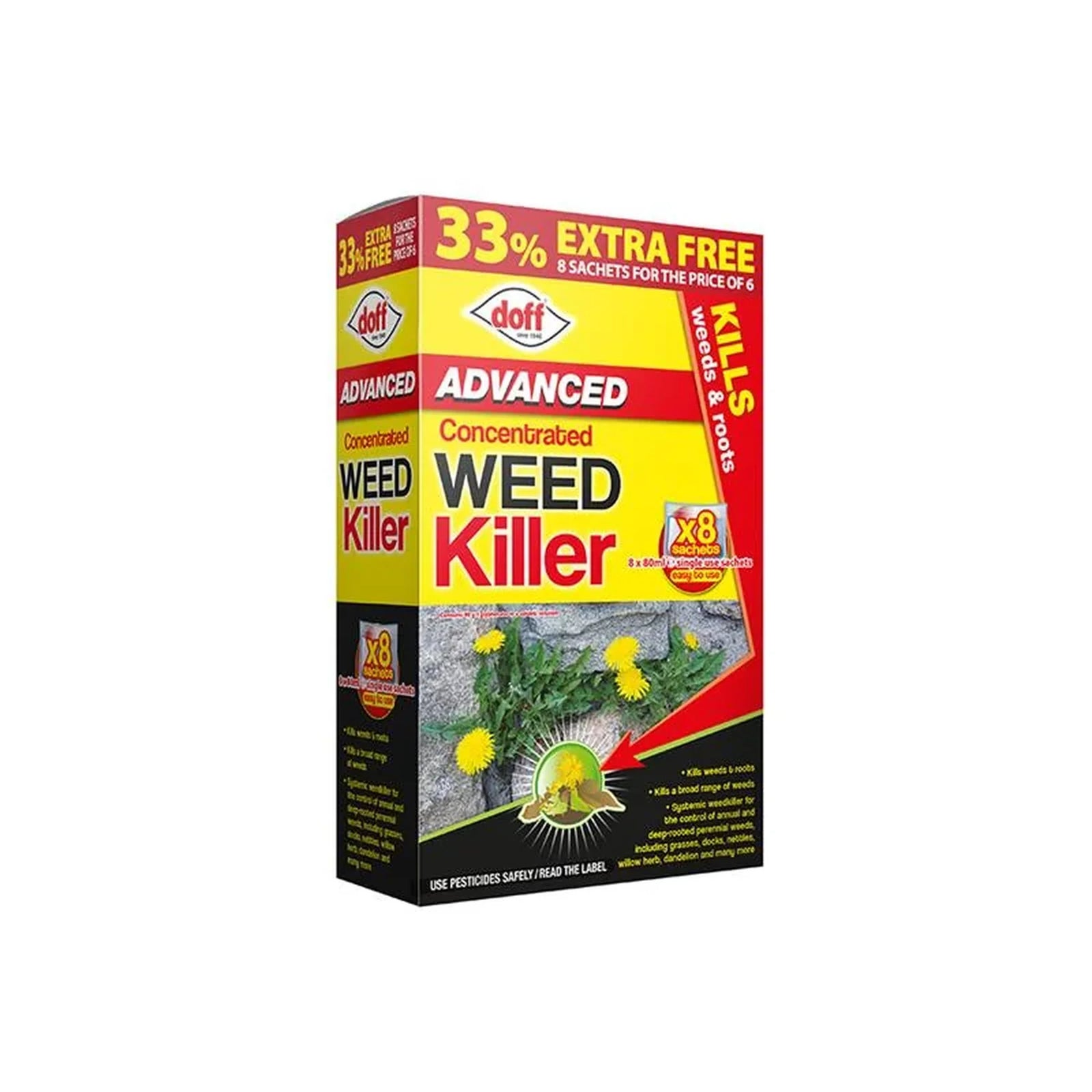 Doff Advanced Weedkiller Concentrated x 6 +2 FOC - F-FW-008-DEX-BDU