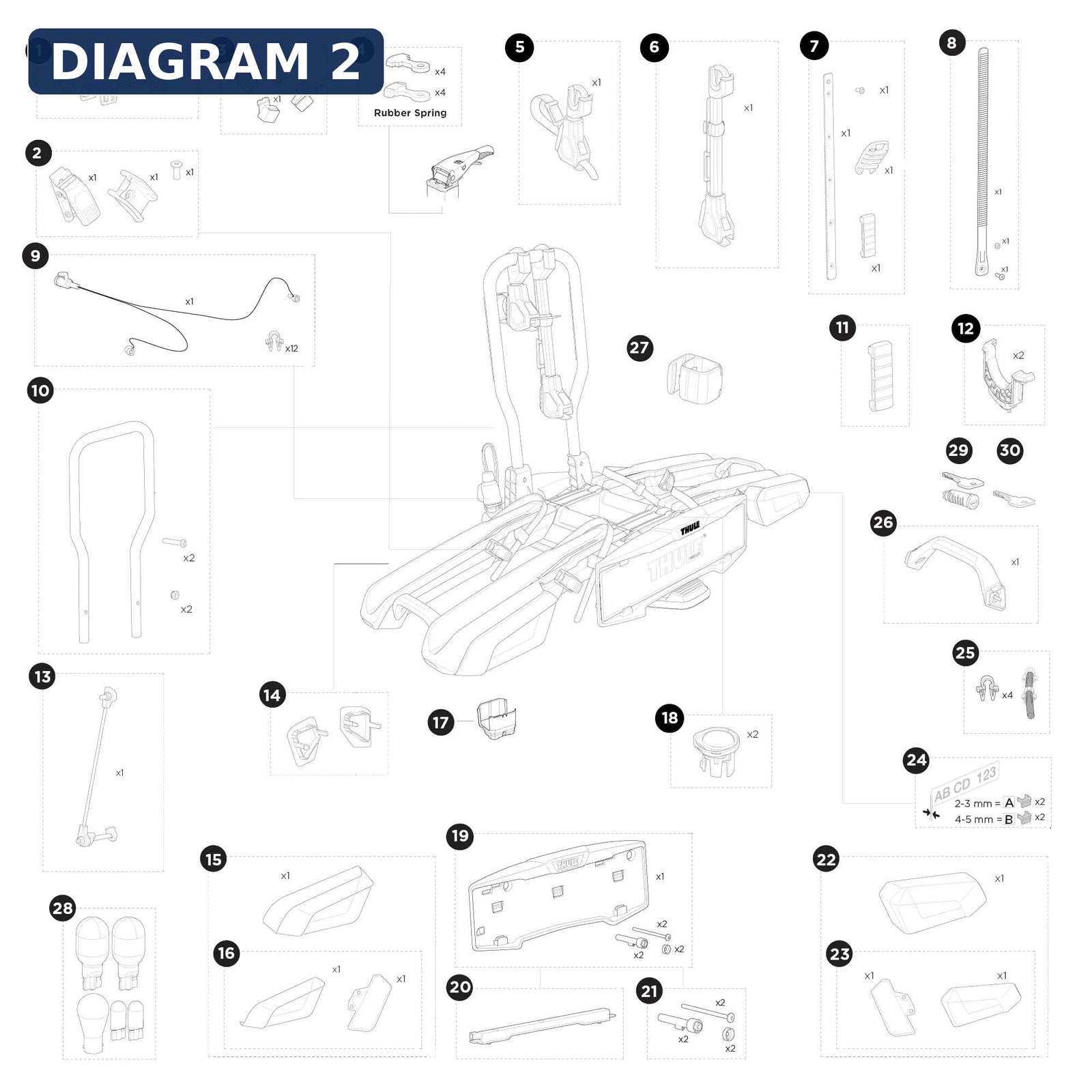 Thule Lamp Left Midipoint VII RHD Spare Part